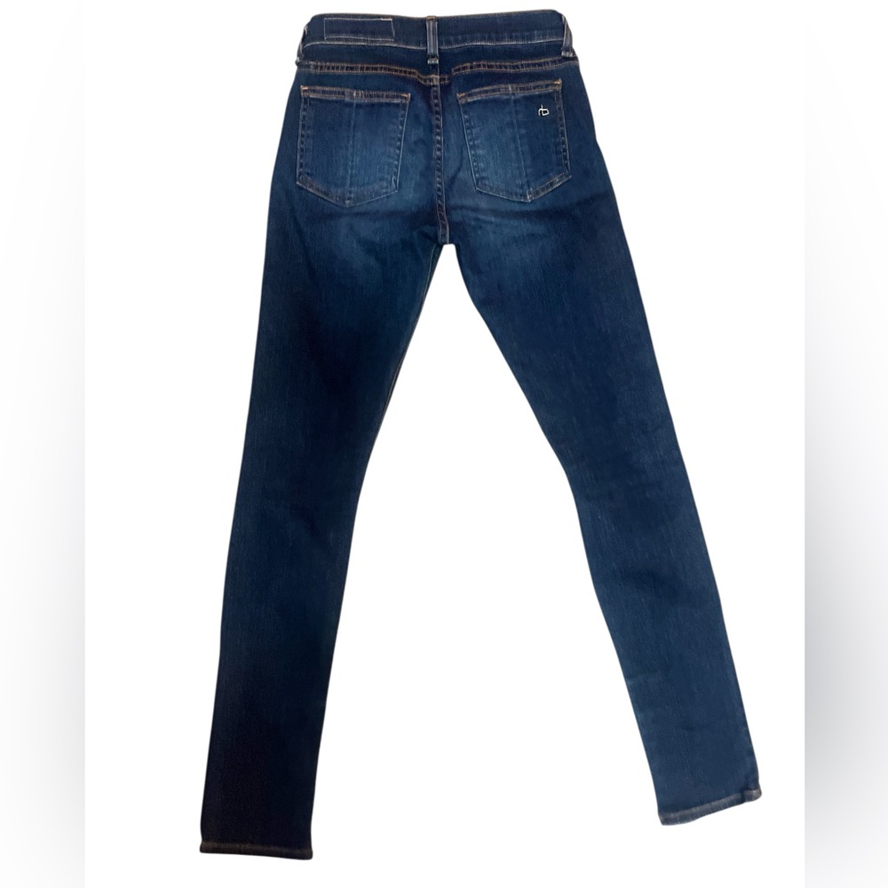Rag & Bone Zipper Capri Skinny Jeans Distressed Ankle Zip Size 24 NWOT - Picture 2 of 16